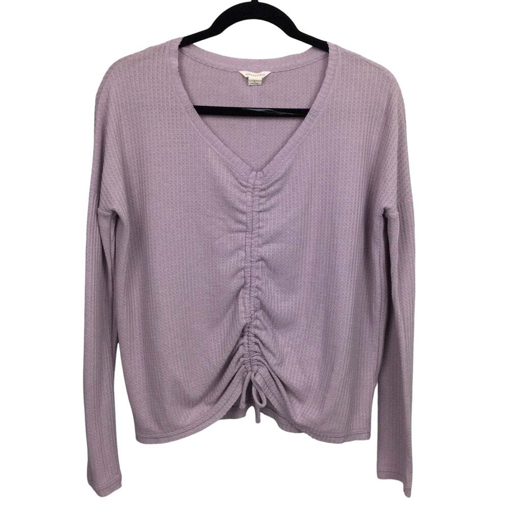 Aeropostale Y2K Minimalist Cozy Indie Feminine V-neck Cinch Front Dainty Top S